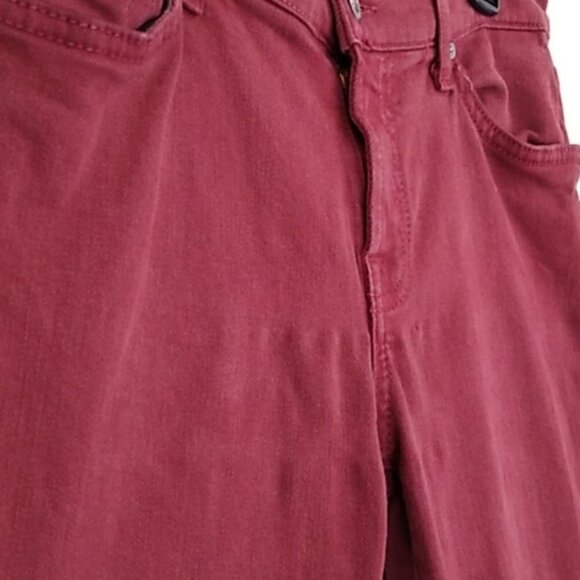 7 for All Mankind The Skinny Burgundy Cropped Jeans - Picture 16 of 16